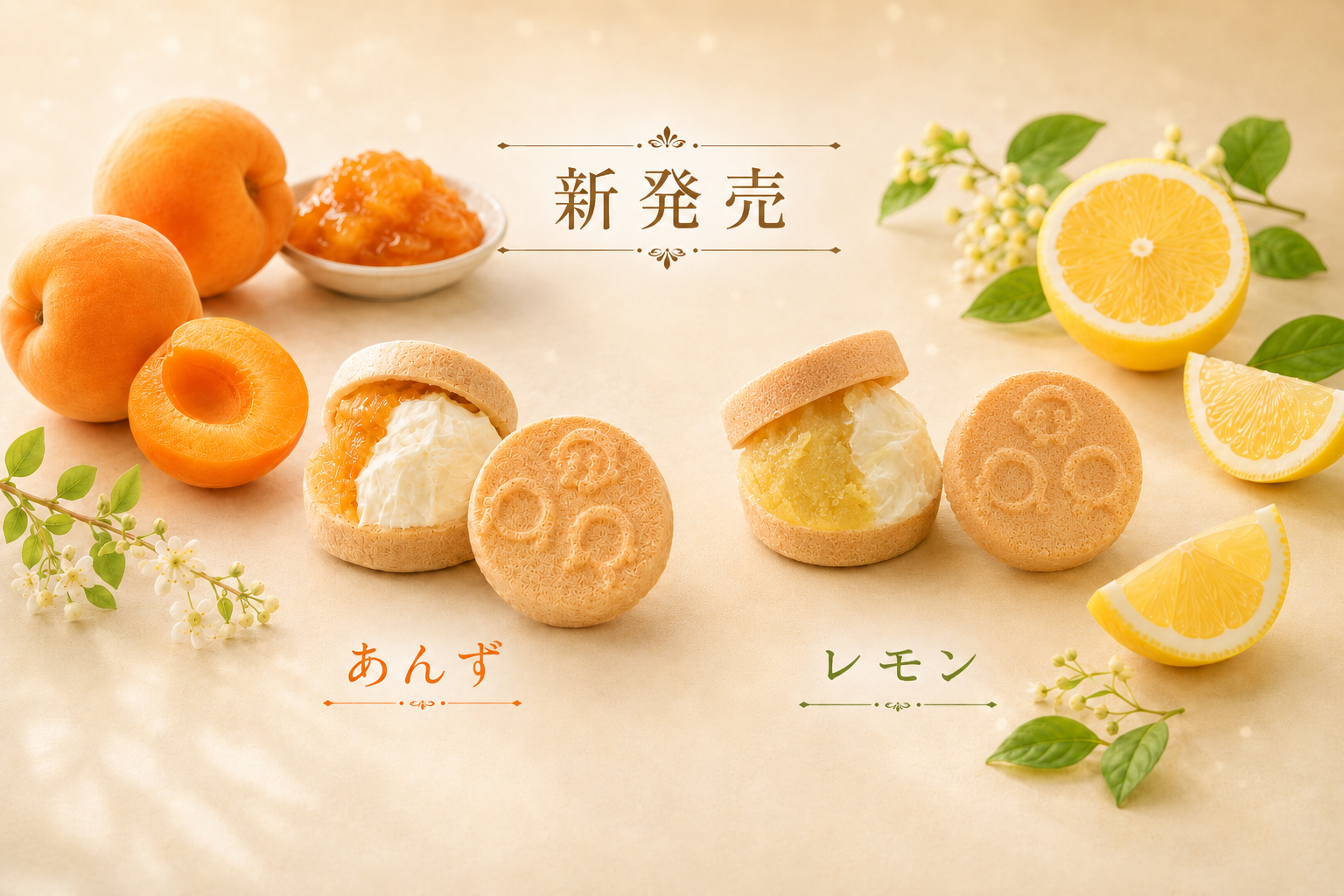 【7月1日～期間限定販売】爽やかに薫る、2つの特別な味わい。「自分で作る日光もなか」にあんず餡、レモン餡が新登場！